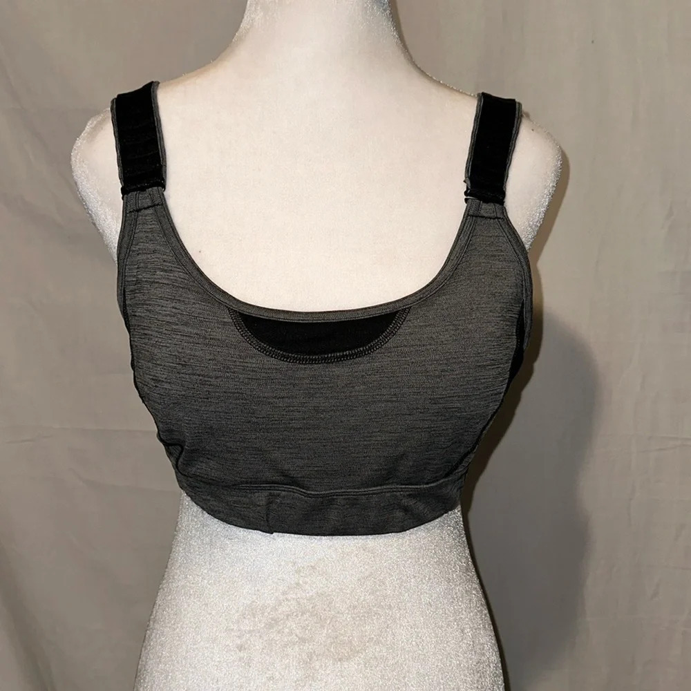 gray & black Duluth Trading Co sports bra size medium